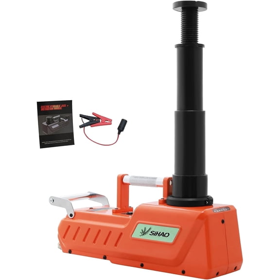 SIHAO Electric Car Jack, 15Ton 12V Cordless Car Hydraulic Jack with LED Light, Portable Emergency Tire Change Tool for Sedan SUV MPV Pickup