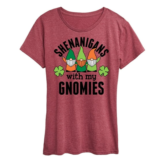 Instant Message - Shenanigans With My Gnomies - Women's Short Sleeve Graphic T-Shirt