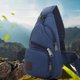 thumbnail image 5 of Mochila de lona con pecho | Bolso bandolera multiusos para viajes de senderismo al aire libre | Correa ajustable, gran capacidad, múltiples bolsillos con cremallera | Unisex | Verde Caqui Azul Café, 5 of 6