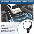 thumbnail image 4 of Sensores de estacionamiento de reversa Unique Bargains No.3D0919275B para VW New Beetle 1.4 1.6 1.9 TDI 2001-2010 Sensor de asistencia de estacionamiento negro 1 Pc, 4 of 6
