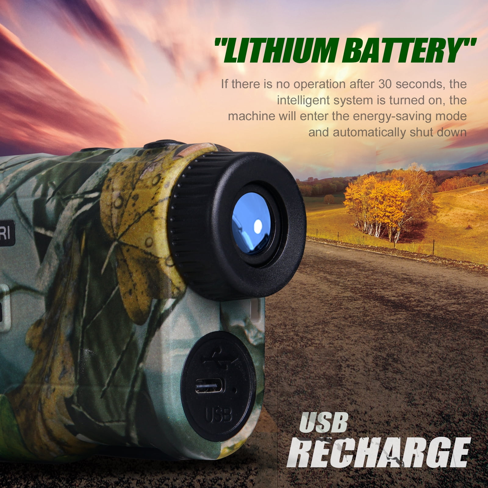 REVASRI Hunting Laser Rangefinder with Rechargeable Battery, Maximum Operating Range 1000 Yards