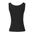 thumbnail image 4 of Krdevn Women's Sleeveless Scoop Neck Ribbed Tank Tops Fitted Basic Cami Tee Shirts -Black,XXXL, 4 of 5