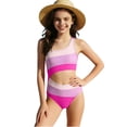 thumbnail image 2 of Cethrio Girls' One Piece Swimsuits, Beach Quick-drying Summer Vacation Girls'Swimwear Pink Size 10-12, 2 of 4