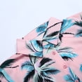 thumbnail image 4 of Hawaiian Shirts for Women Summer Tropical Print Button Down Shirts Casual Beach Shirts Pink XXL, 4 of 8