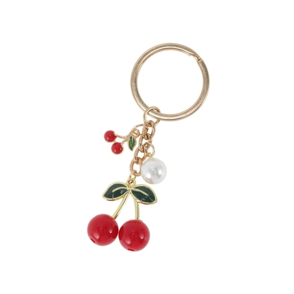 Vocoste Enamel Cherry Handbag Charms Keychains Red 1 Piece for Stylish Accessorizing