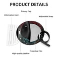 thumbnail image 4 of Mathematical Engineering 2pcs PU Leather Round Bag Tags Suitcase Handbag Tags with Privacy Cover and Name ID Tag for Travel Luggage, Handbags, Backpacks, School Bags, 4 of 6