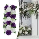 thumbnail image 4 of Puerta con panel floral de rosa arco para decoraciones para la calle, arreglos florales cotizados oscuro y blanco, 4 of 7