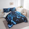 thumbnail image 3 of Erosebridal Blue Gamepad Bed in a Bag Full size, Gradient Geometric Bed Set, Gaming Sports Decor, Reversible, 3 of 6