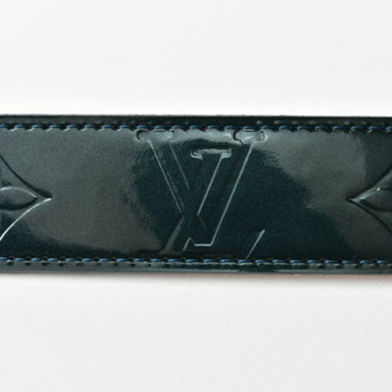 Authenticated Used Louis Vuitton Belt 80cm LOUIS VUITTON Monogram Verni  Sunture M9817 80 32 Dark Green 