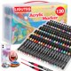 thumbnail image 1 of Plumones Marcadores Acr&iacute;licos de Punta Pincel - Acrylic Markers No T&oacute;xicos para Ni&ntilde;os y Adultos con Estuche de PVC | Para Dibujar en Lienzo, Papel, Vidrio y Madera (Ne, 1 of 9