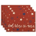 thumbnail image 4 of LanSuare 4th of July Placemats America Flag Stars Stripe Patriotic Memorial Day Independence Day Vintage Kitchen Dining Home Party Decoratio, 4 of 5