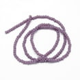 thumbnail image 3 of Faceted Rondelle Glass Beads Strands Medium Purple 2.9~3.3x2mm Hole: 0.8mm about 144~150pcs/strand 35~37cm, 3 of 3