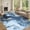 Blue, variant on Washable Area Rug 8x10 Modern Abstract Accent Carpet, Non-Slip TPR Backing, Ultra Soft Low Pile Pearl Velvet, for Bedroom Living Room Kitchen