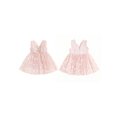 thumbnail image 2 of Gzhioc Kids Baby Girl Summer Dress 6 12 18 24 Months 2T 3T 4T Heart Print Bow Decor Sleeveless A-Line Dress, 2 of 9
