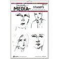 thumbnail image 2 of Dina Wakley Media Cling Stamps 6"X9"-Sketched Faces, 2 of 2
