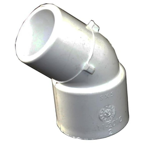 Waterway Plastics WW4112020 45 deg 1 in. Socket 1 in.Spigot Street Elbow