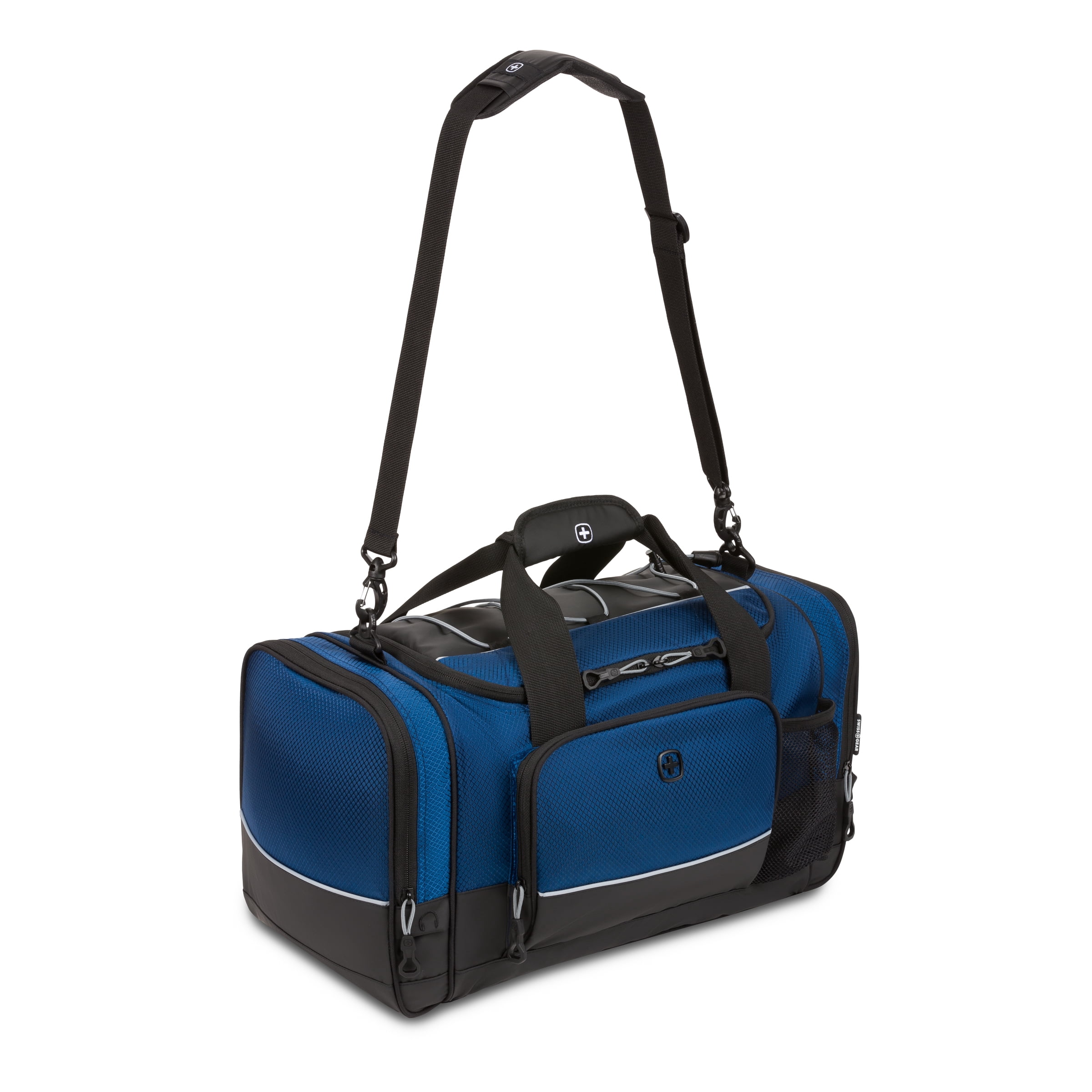 SWISSGEAR Apex Durable Duffle Bag for Travel and Gym/Sports for Men/Women, Navy Blue Dobby