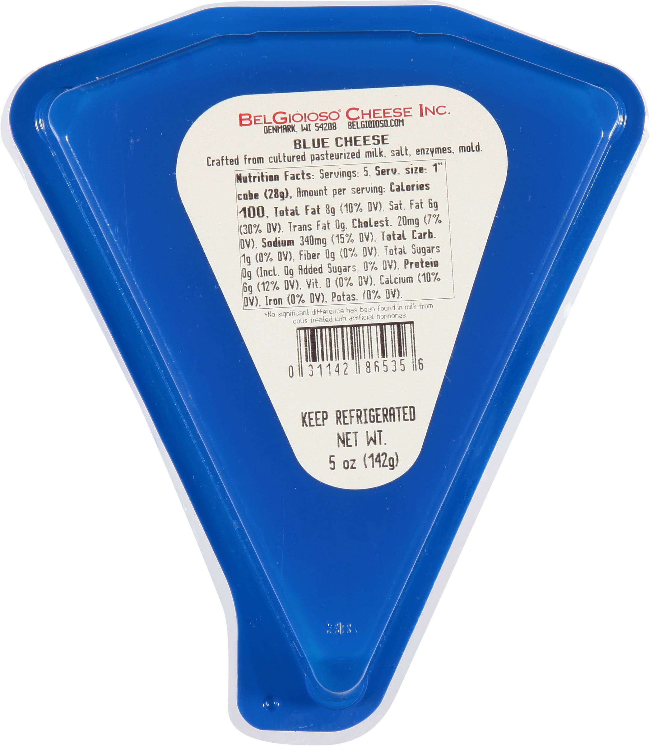 BelGioioso Blue Cheese Wedge 5oz, Refrigerated in a Wedge Container