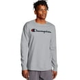 thumbnail image 2 of Champion Mens Classic Jersey Long-Sleeve Tee, M, 1919 Oxford Grey, 2 of 4