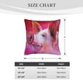 thumbnail image 4 of Bingfone Pink Pig Linen Throw Pillow Covers Cushion Case Pocket Button Vintage Farmhouse Pillowcase for Sofa Couch Bed 20"x20", 4 of 9