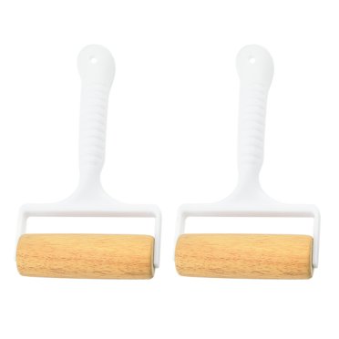 2Pcs Baking Rolling Pin Wood Pastry Pizza Roller Non-Stick Dough Rollers Tools