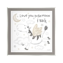 Stupell Industries Moon & Back Zebra Animals & Insects Painting Unframed Art Print Wall Art, 12 x 12