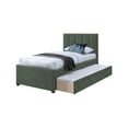 thumbnail image 6 of Meridian Furniture Hudson Green Vegan Leather Twin Trundle Bed, 6 of 9