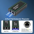 thumbnail image 3 of Extensor POE de 2 Puertos de 100 Mbps, Estándar IEEE802.3af/At para NVR, Cámara IP, Punto de Acceso, Voz IP, POE, Alcance de 100 Metros., 3 of 5
