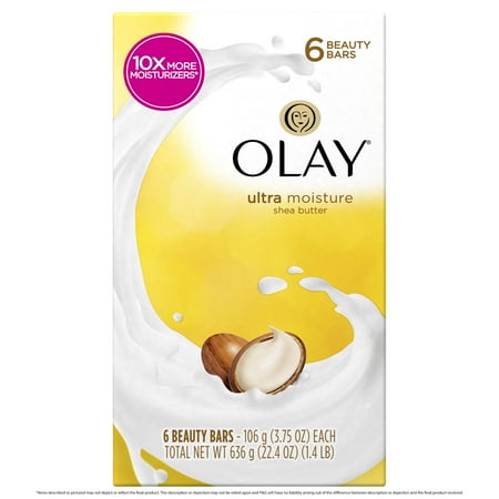 Olay Moisture Outlast Ultra Moisture Shea Butter Beauty Bar, 6 count, 3.75 oz each Olay Moisture Outlast Ultra Moisture Shea Butter Beauty Bar, 6 count, 3.75 oz each