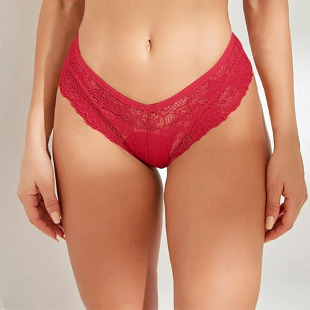 

DENGDENG Womens Thong Underwear Sexy Seamless Solid G String Lace Low Rise Panties
