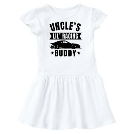 

Inktastic Uncles Lil Racing Buddy Gift Toddler Girl Dress