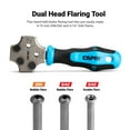 thumbnail image 2 of Capri Tools 3/16 in. Dual Head Flaring Tool, makes 4.75 mm ISO/DIN Bubble Flare and 3/16" SAE Double Flare C40, 2 of 7