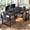 Black, variant on Romorgniz 47.2" W L-shaped with Power Outlets, Computer Desk with Storage Shelves, Office Desk for Bedroom, Rustic Brown