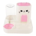thumbnail image 1 of Alimentador automático para mascotas 2 en 1, contenedor de agua, fácil de limpiar, portátil, multifunción Rosa, 1 of 9