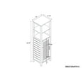 thumbnail image 3 of Linon Bracken 4 Shelf 1 Door Bathroom Storage Linen Tower Cabinet, Bamboo, 3 of 3