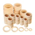 thumbnail image 1 of 120pcs Natural Wood Rings Set, Unfinished Macrame Wooden Ring, Wood Circles For Diy Craft, Ring Pen, 1 of 5