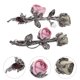 thumbnail image 3 of GOOHOCHY 2 pinzas para el pelo con forma de rosa, bonitos accesorios con diamantes de imitación para fiestas, bodas y eventos elegantes. Adornos para el pelo para mujeres y niñas., 3 of 8