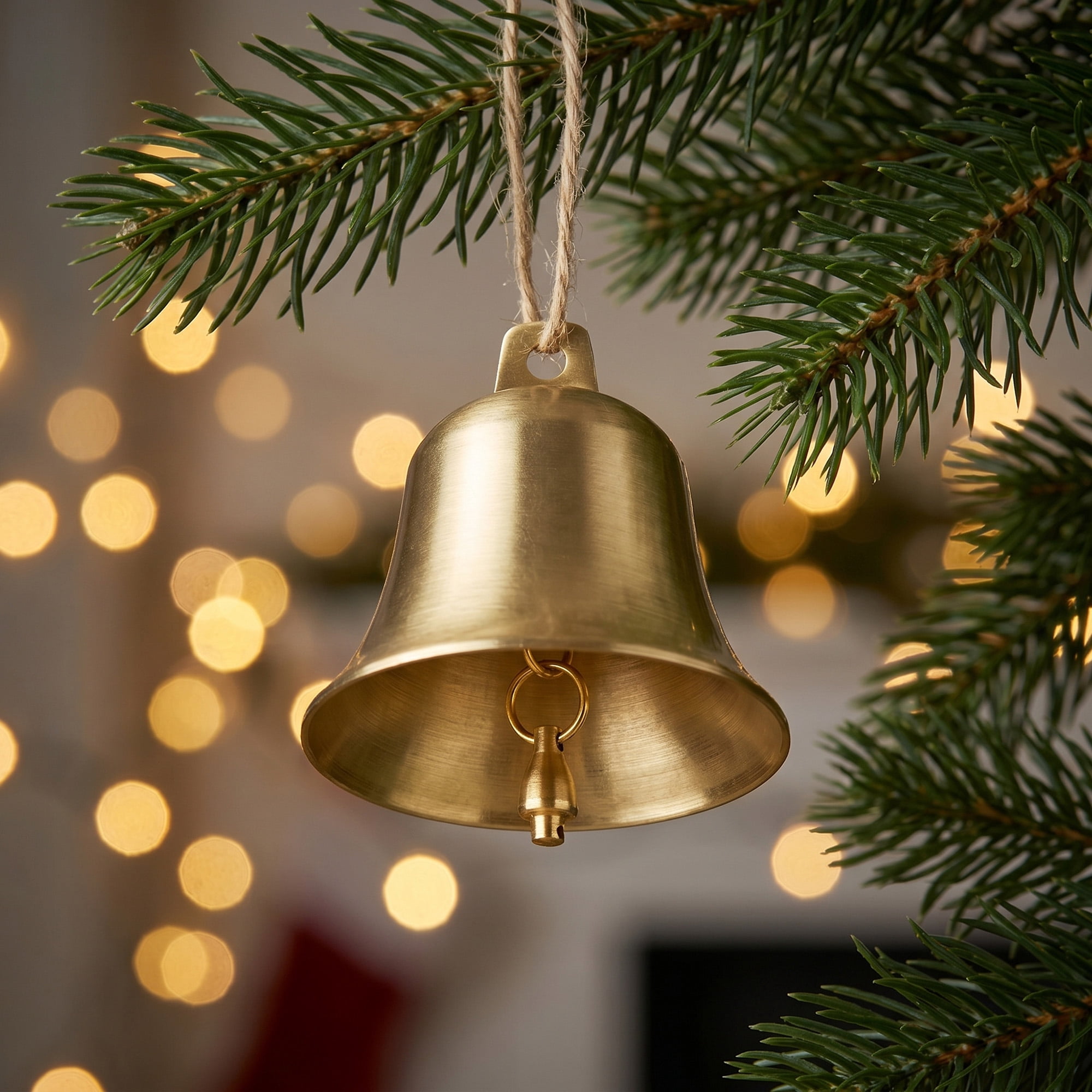 Unique Bargains Brass Round Hanging Decorative Jingle Bell Copper 3.1" x 3.1" x 3.1"