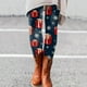 thumbnail image 2 of Gibobby Leggings acanalados Leggings de moda para mujer, pantalones de bota largos elásticos ajustados con estampado navideño informal (Azul, XL), 2 of 4