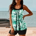 thumbnail image 5 of XUNKUSGA Tankini Swimsuits for Women Fashion Floral Tummy Control Women's Tankini Swimsuits Classic Two Piece Womens Bathing Suits Loose Casual Boho Style Swimsuits for Women S-2XL Green, 5 of 5