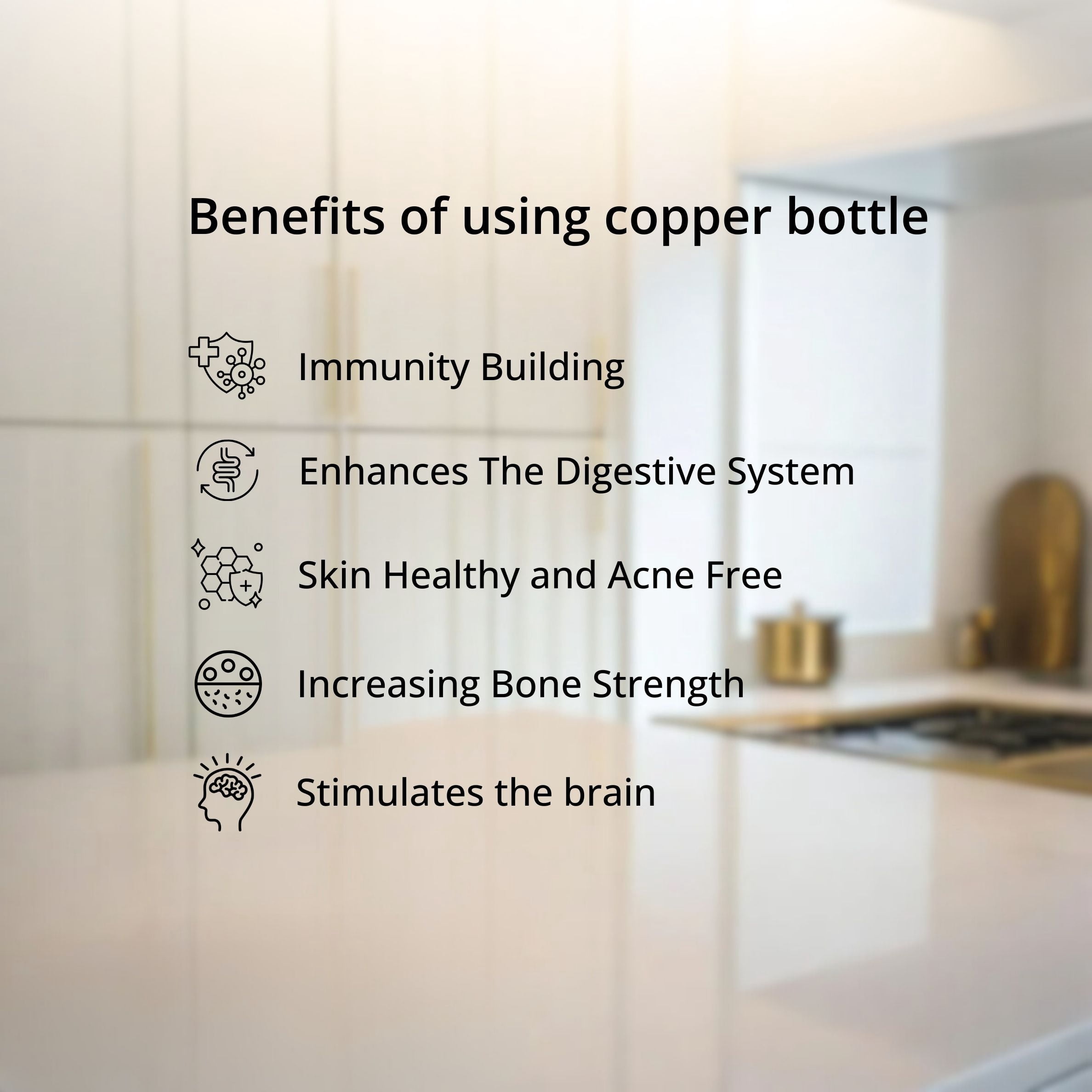 SuperGeneriX 34 oz Copper Water Bottle - Leakproof Durable Metal Travel Bottle (Abstract Blue)