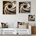 thumbnail image 4 of Designart "Hypnotic Abstract Spiral in White and Gold" Abstract Framed Wall Art Decor - Modern White Abstract Spirals Entryway Framed Wall Art, 4 of 6