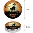 thumbnail image 1 of FMSHPON Happy Halloween Cary Cat in Gothic Forest at Night with Bat Flying Set of 8 Round Coaster for Drinks, Absorbent Ceramic Stone Coasters Cup Mat with Cork Base for Coffee Table Bar Decor, 1 of 6