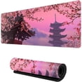 thumbnail image 1 of Japanese Sakura Flower Gaming Mouse Pad XL, Extended Stitched Edges Mousepad,Large Mouse Mat Desk Pad, Long Non Slip Rubber Base Mice Pad（31.5 X 11.8 Inch）, 1 of 5