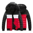 thumbnail image 4 of Fesfesfes Fleece Coat for Men's Fashion Fall And Winter Fashion Warm Hooded Casual Jacket Cotton Clothes Under $10, 4 of 8