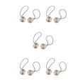 thumbnail image 3 of yingyy 1/2/3/5 2 Pièces Rideau Tieback Ronde Polyester Remplacement Simple Style Ménage Cuisine Parasol Drapé Fixation Fixation Argent 5PCS, 3 of 6