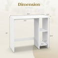 thumbnail image 2 of Costway Petit Bureau d'Ordinateur avec Rangement Bureau d'Écriture Moderne avec Tablette Ajustable Blanc, 2 of 10