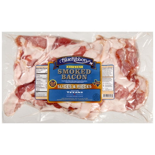 Blue Ribbon Hickory Smoked Bacon Slices & Pieces, 32 oz by Blue Ribbon Lp
