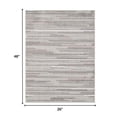 thumbnail image 6 of 2â€™ x 4â€™ Gray Abstract Striped Indoor Outdoor Area Rug, 6 of 9