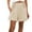 Beige, variant on Lenpel Women's Casual Shorts Elastic High Waisted Wide Leg Pleated Pull on Comfy Shorts Summer Beach Shorts with Pockets
